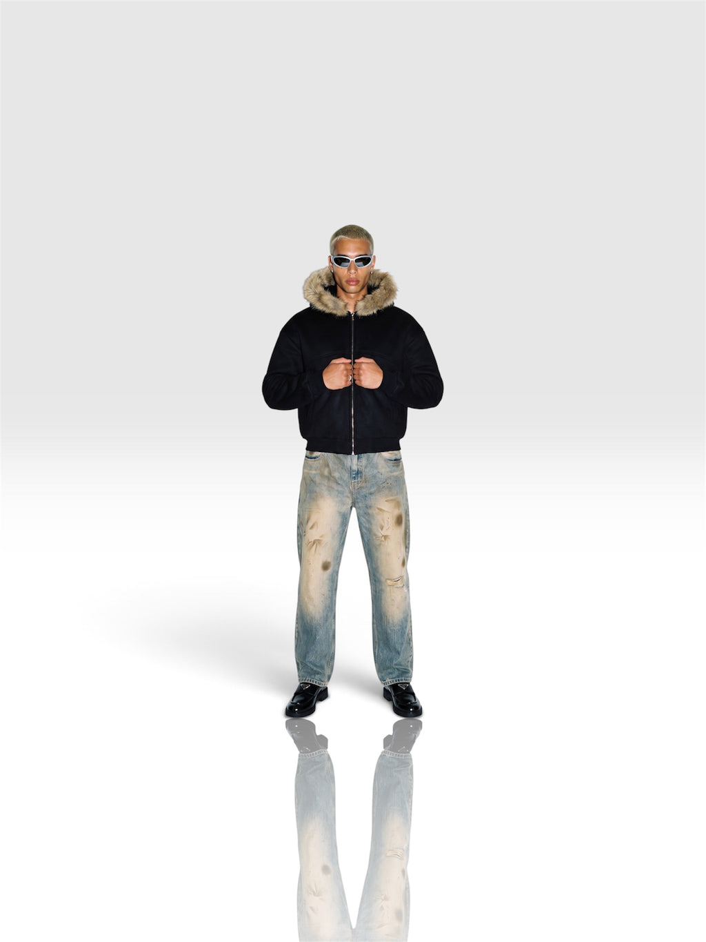 DEJAVU SUN FADE BOXY HOODIE