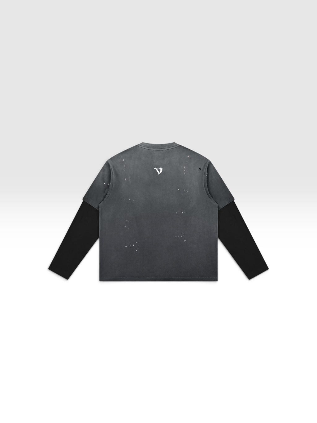DEJAVU Unisex Vintage Wash Distressed Layer T-Shirt