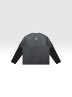 DEJAVU Unisex Vintage Wash Distressed Layer T-Shirt