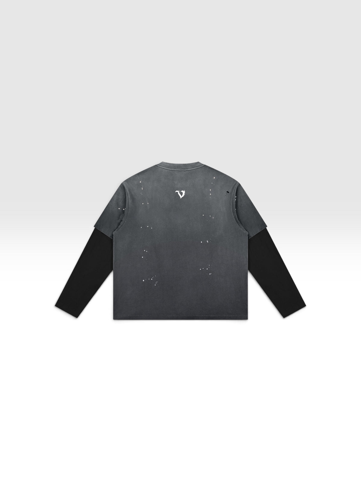 DEJAVU Unisex Vintage Wash Distressed Layer T-Shirt