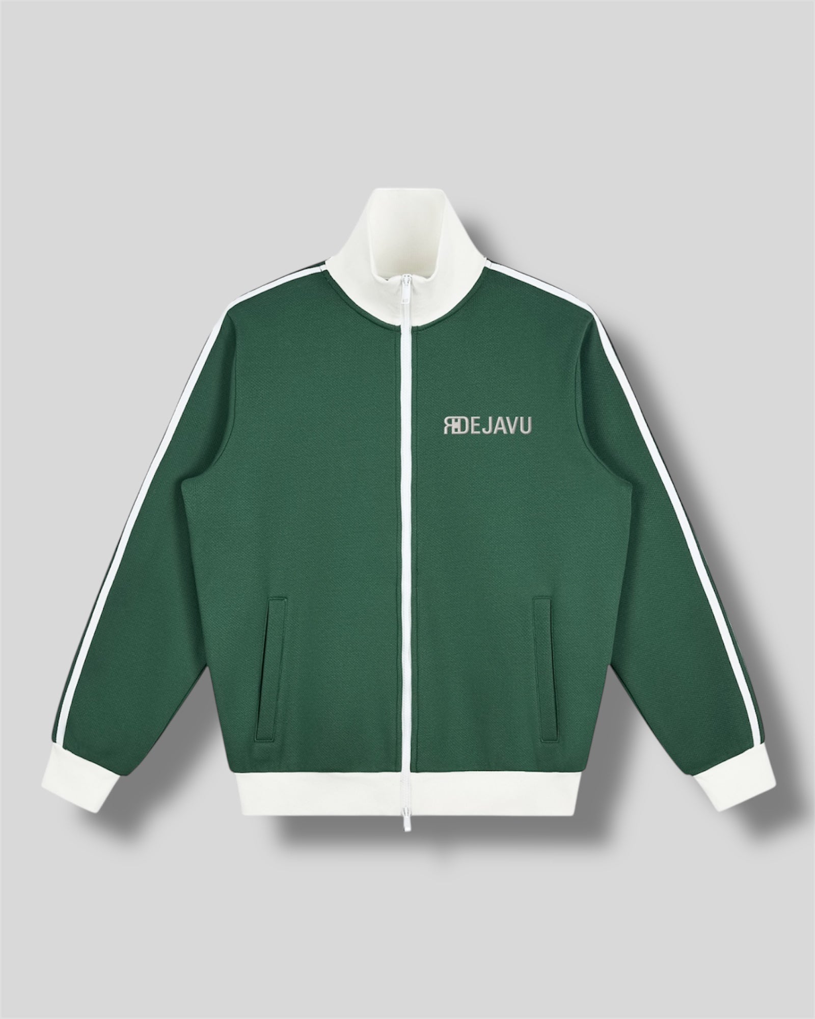 RE:VISION X DEJAVU Contrast Side Stripe Fleece Track Jacket