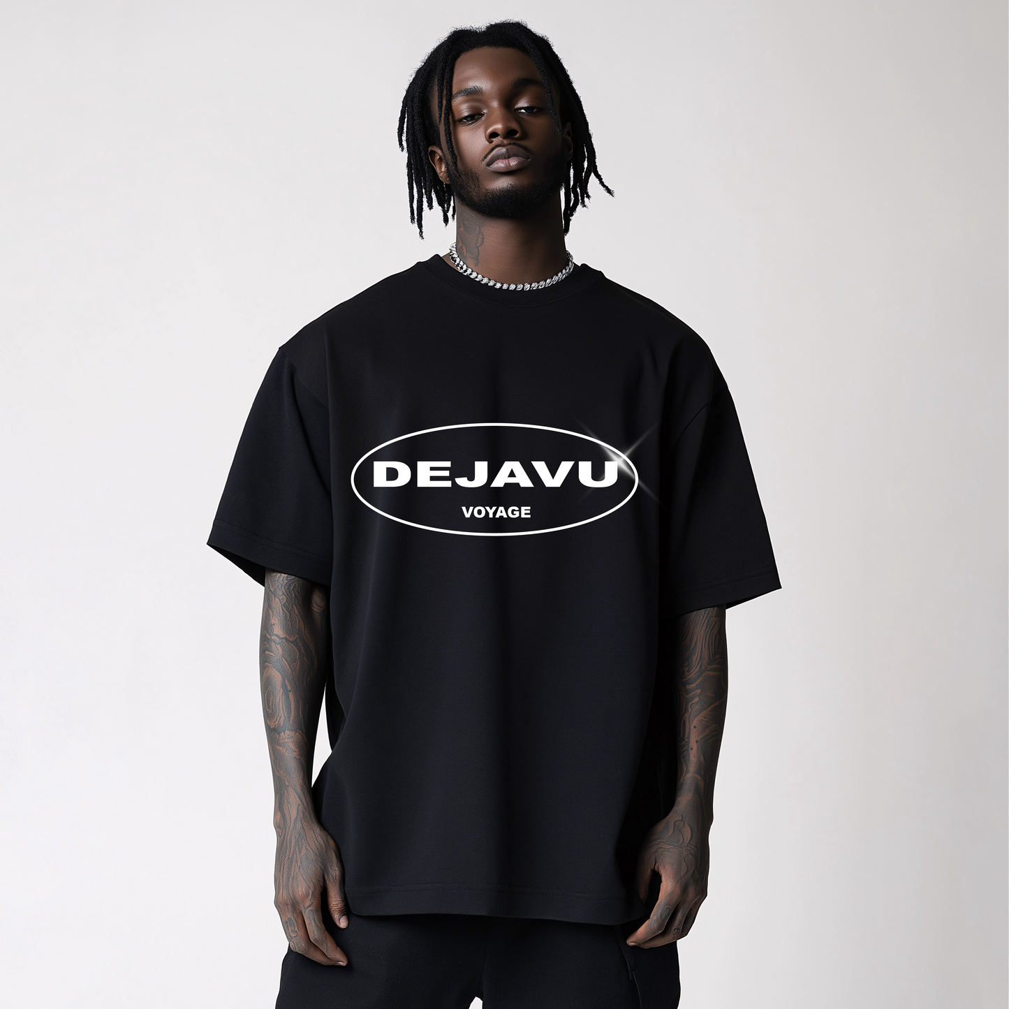 DEJAVU VOYAGE LOGO OVERSIZE TEE