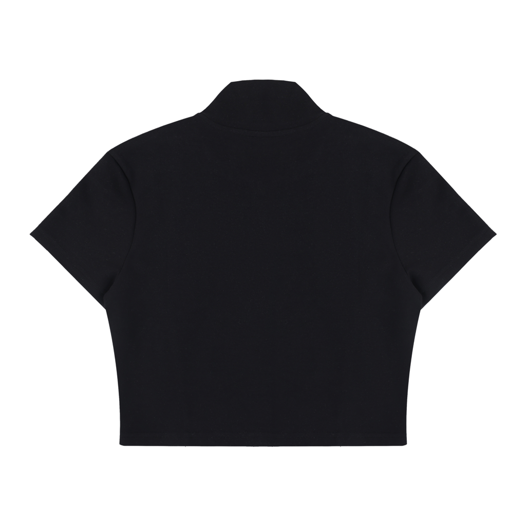 DEJAVU CROPPED ZIP TOP