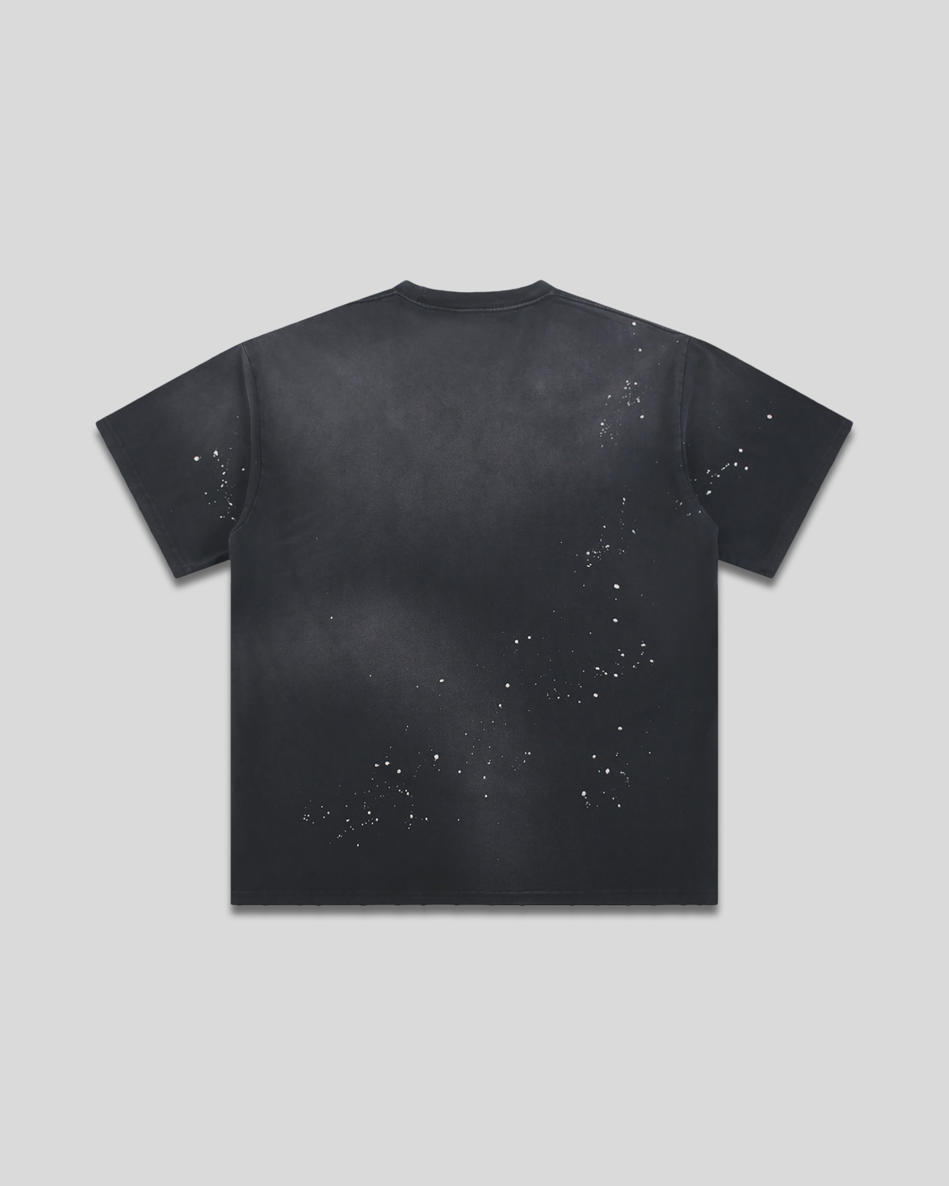RE:VISION X DEJAVU  Hand-Frayed Sunfade Paint Splatter T-Shirt