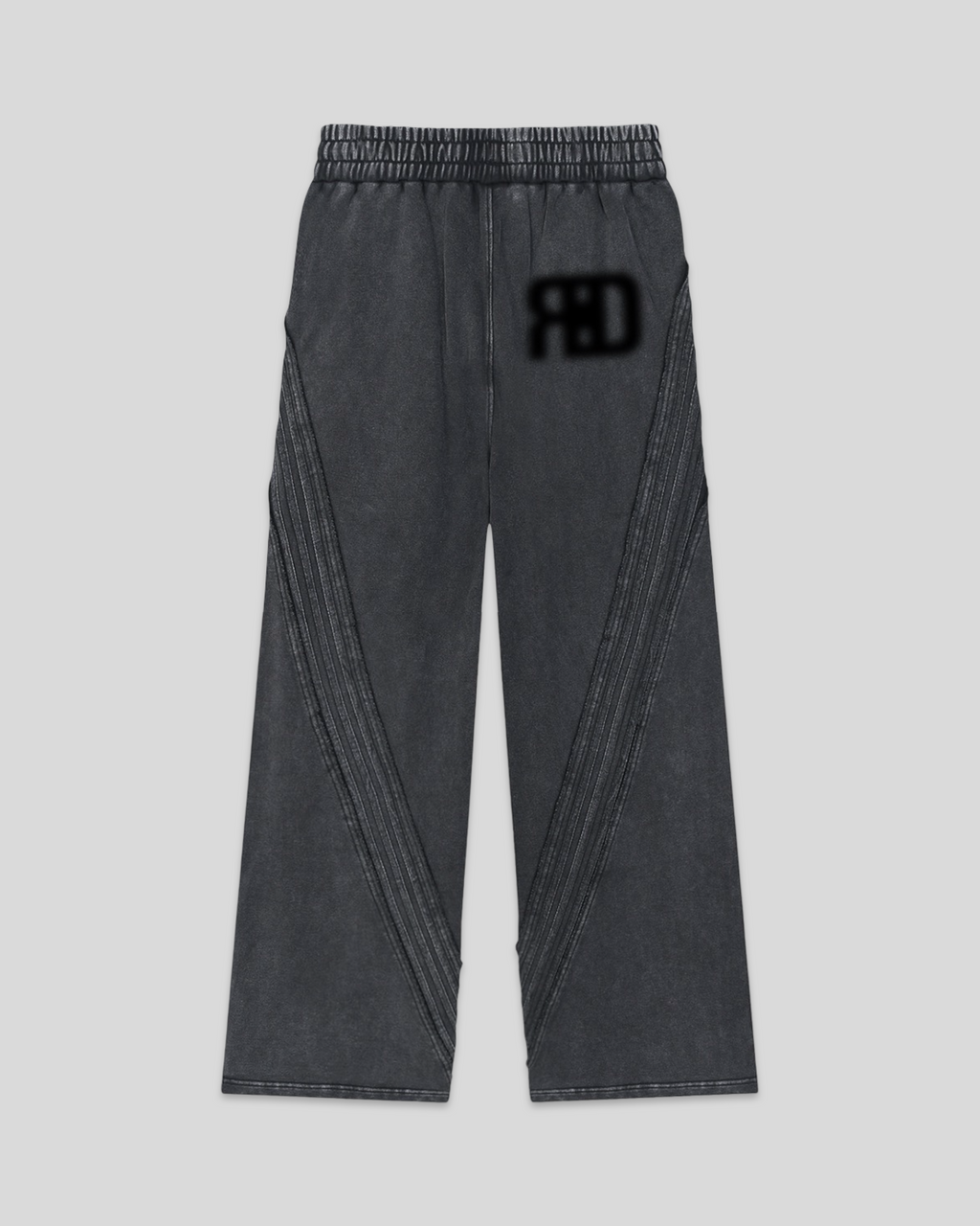RE:VISION X DEJAVU  Snow Washed Tape Raw Edge Sweatpants