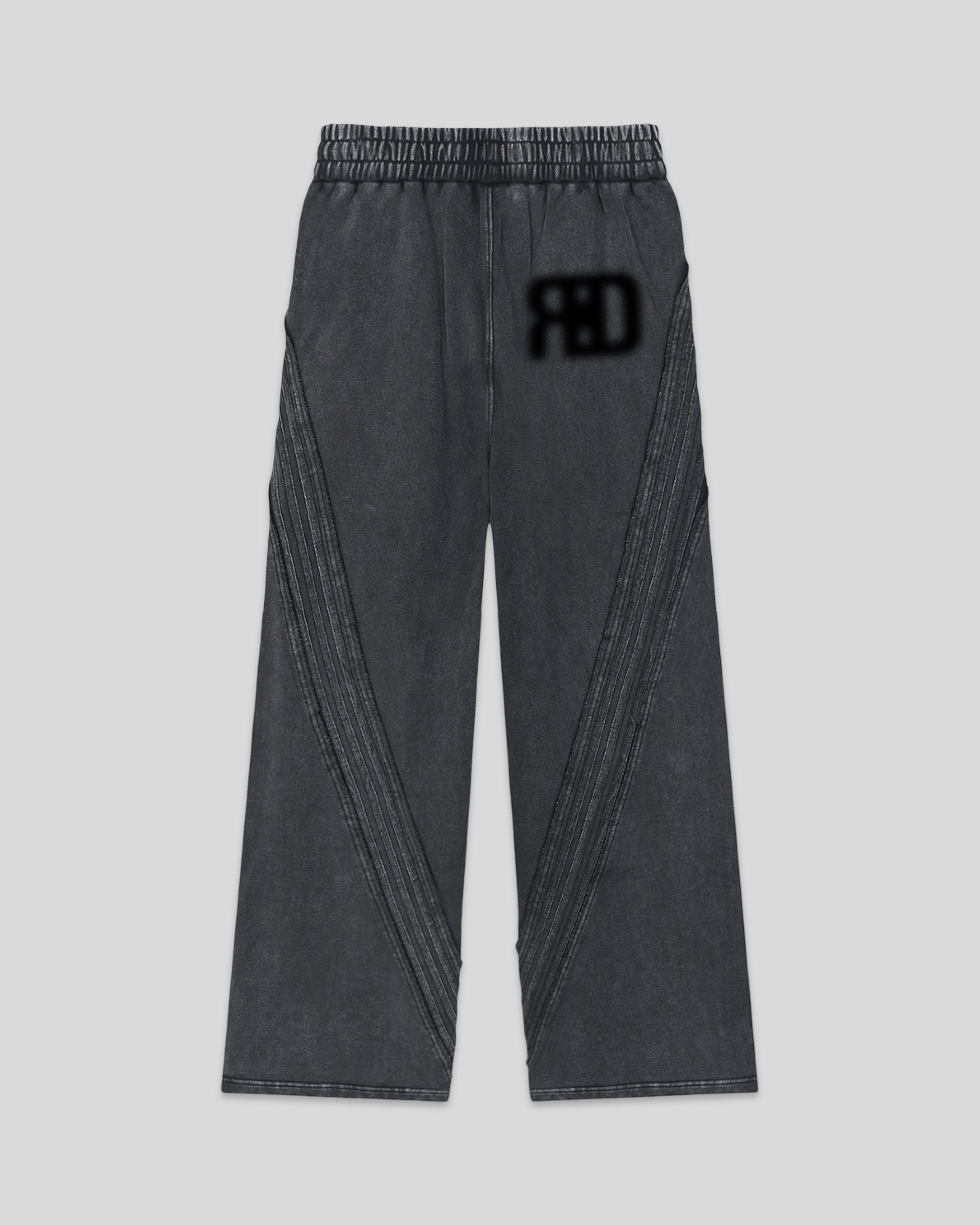 RE:VISION X DEJAVU  Snow Washed Tape Raw Edge Sweatpants