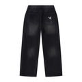 DEJAVU Men's Vintage Wash Wide Leg Jeans