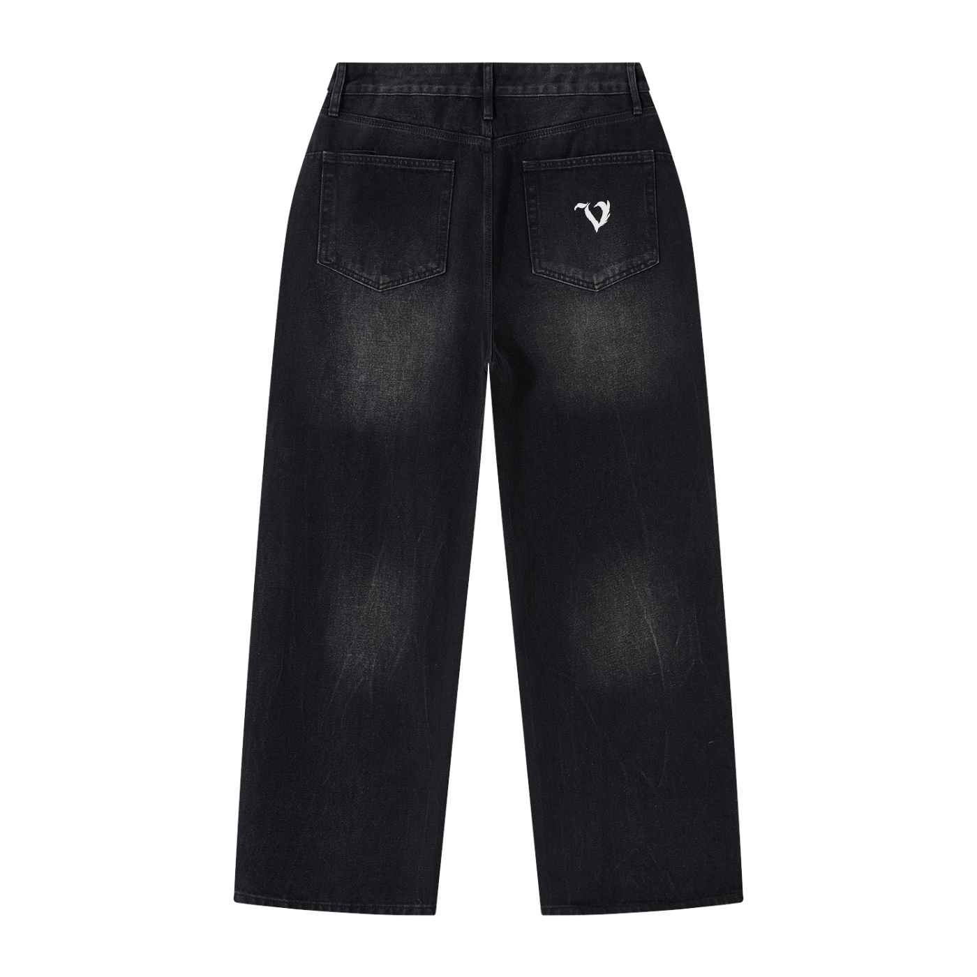 DEJAVU Men's Vintage Wash Wide Leg Jeans