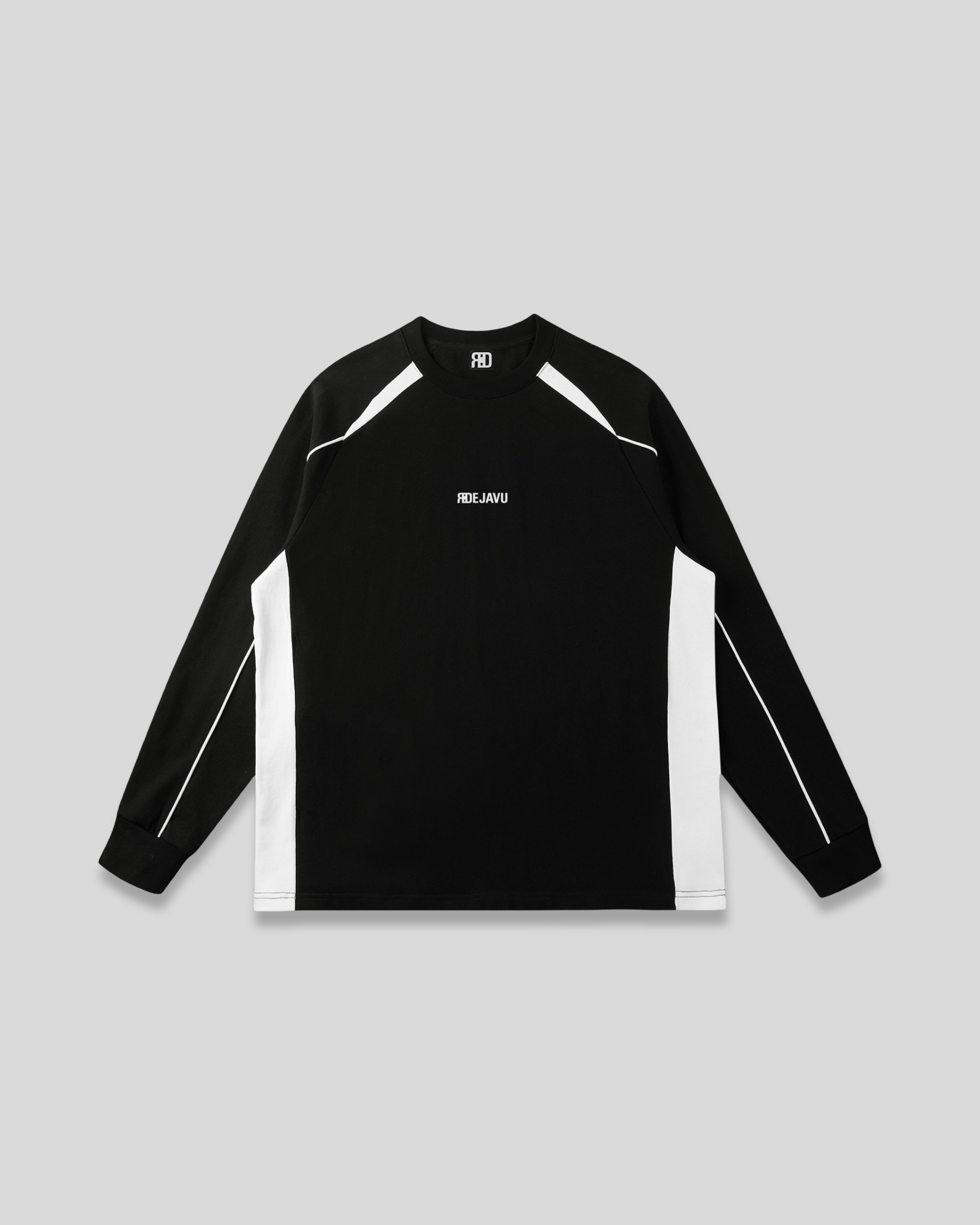 RE:VISION X DEJAVU  Contrast Panel Raglan Sweatshirt