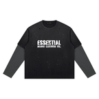 Unisex Vintage Wash Distressed Layer T-Shirt