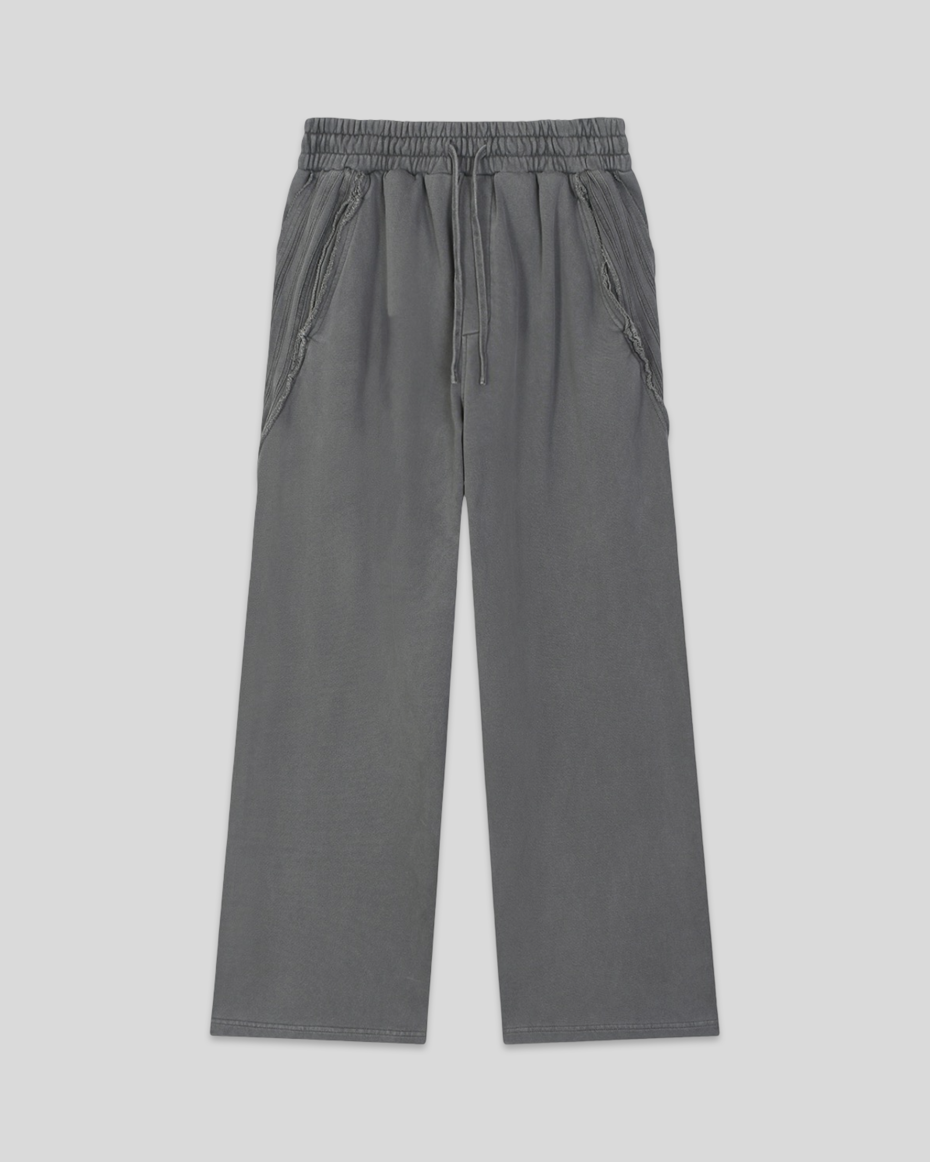 RE:VISION X DEJAVU  Snow Washed Tape Raw Edge Sweatpants