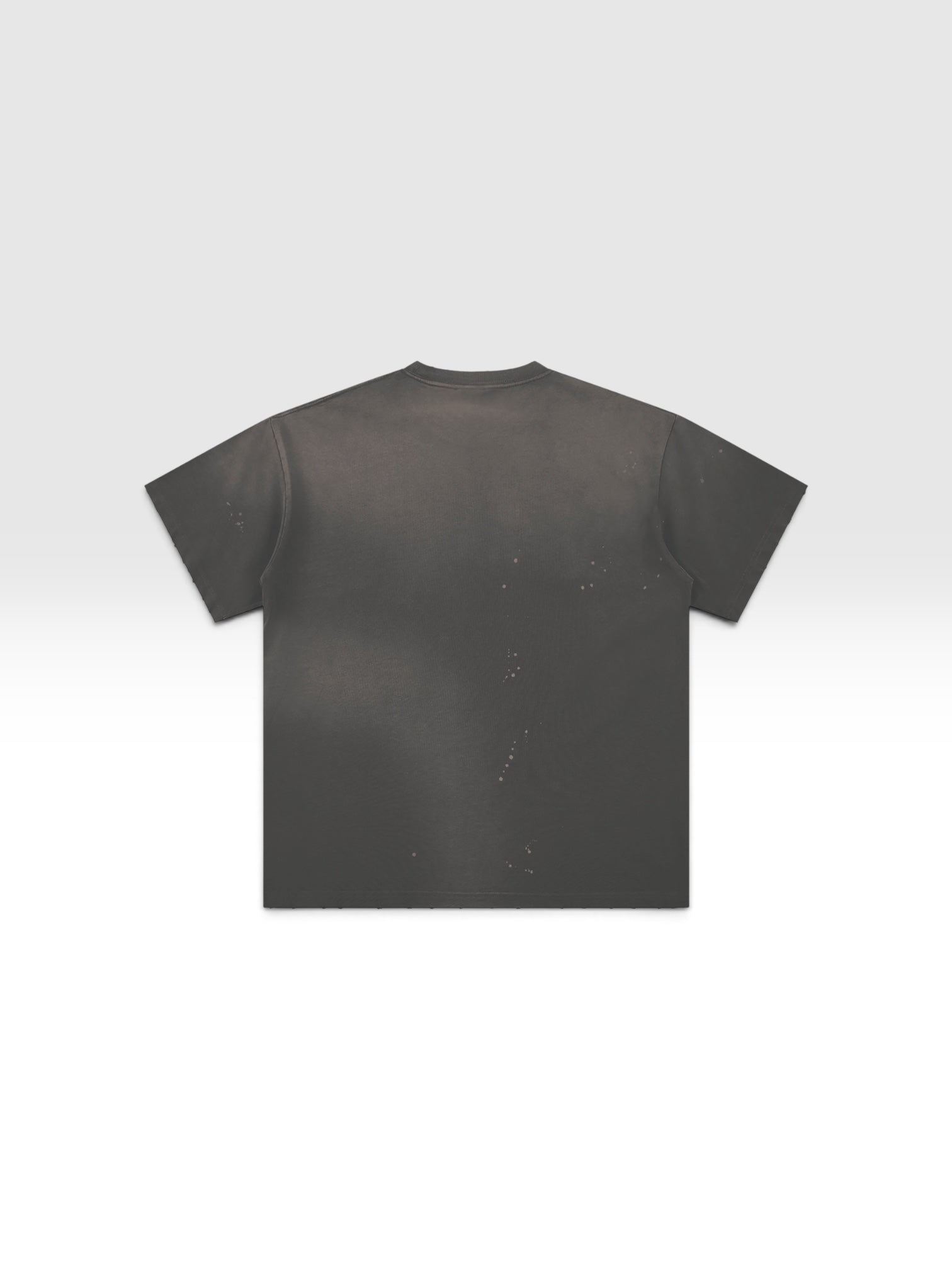 DEJAVU Hand-Frayed Sunfade Paint Splatter T-Shirt
