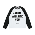 DEJAVU Color-Blocked Raglan Long-Sleeve T-Shirt