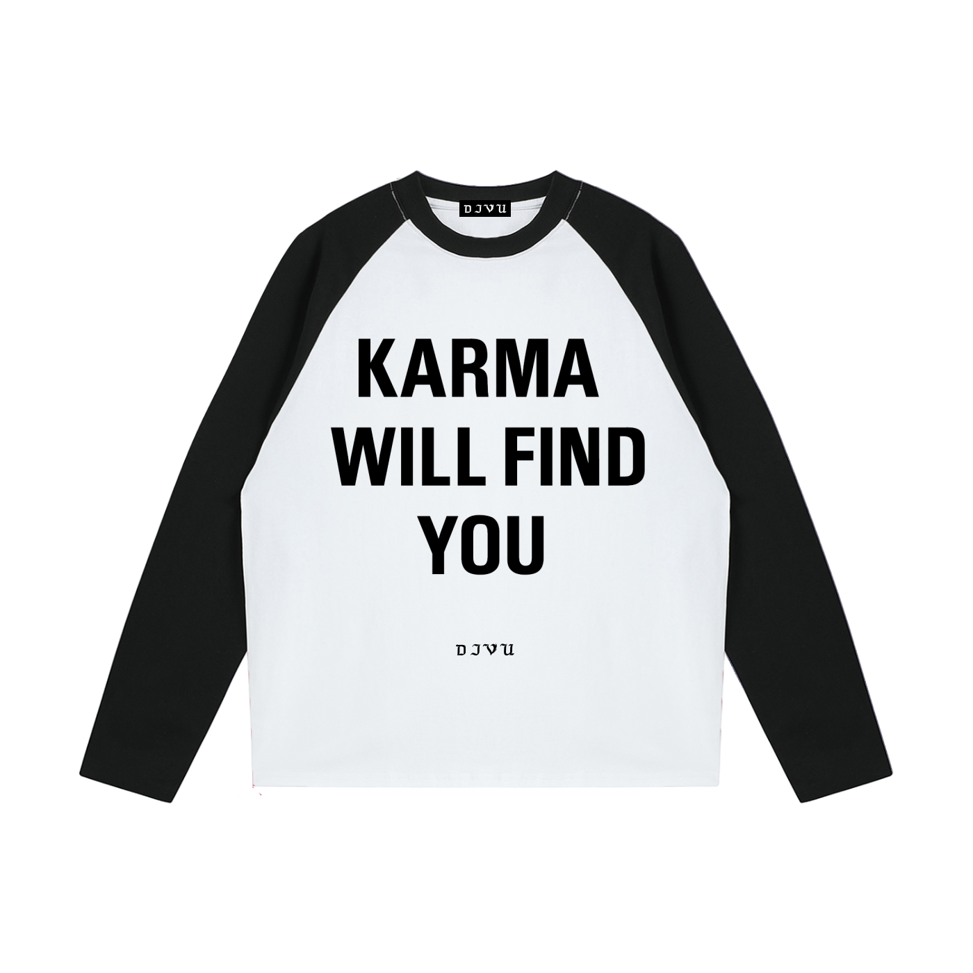 DEJAVU Color-Blocked Raglan Long-Sleeve T-Shirt