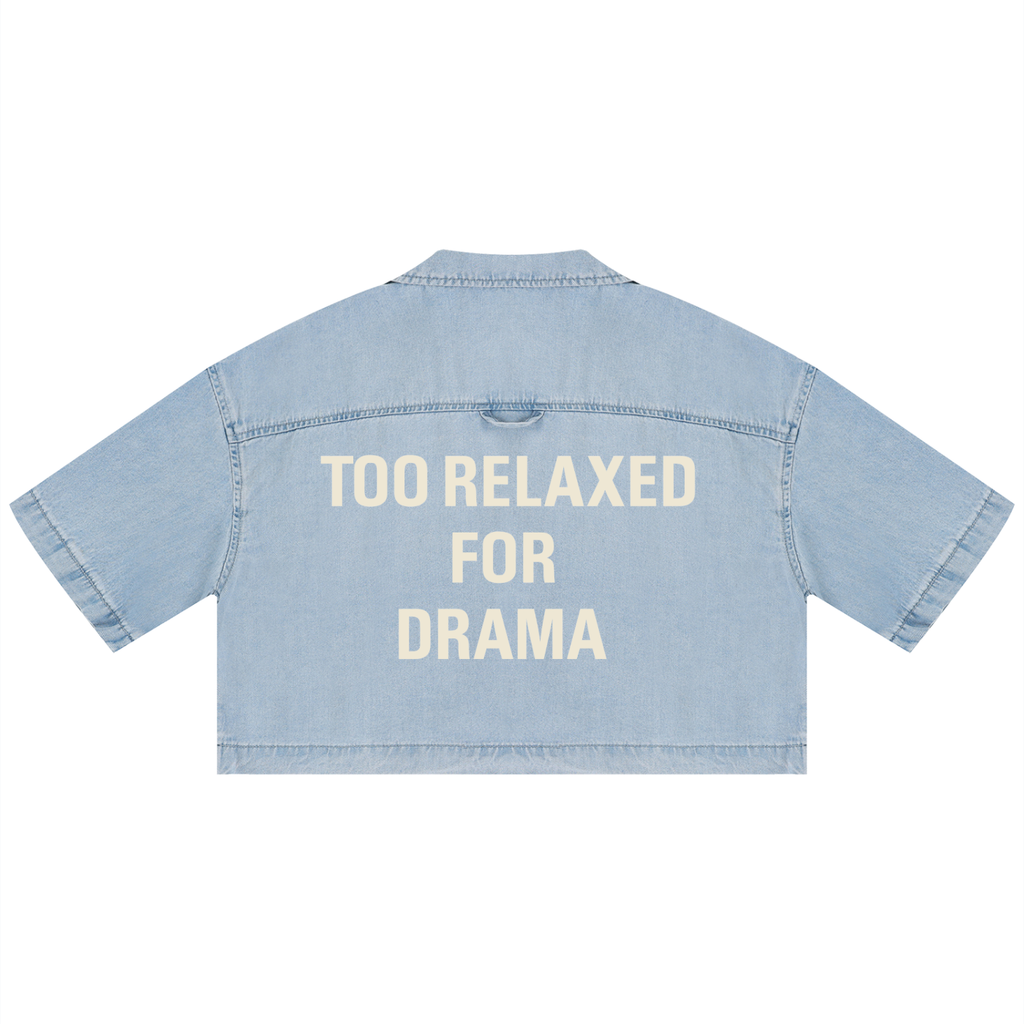DEJAVU DENIM CROPPED SHIRT