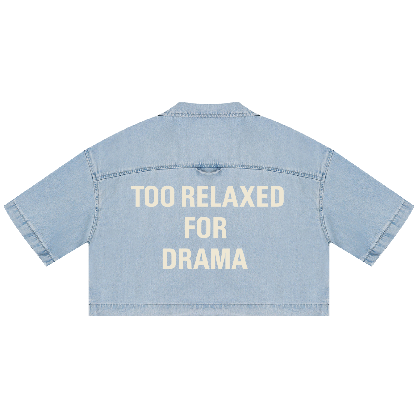 DEJAVU DENIM CROPPED SHIRT