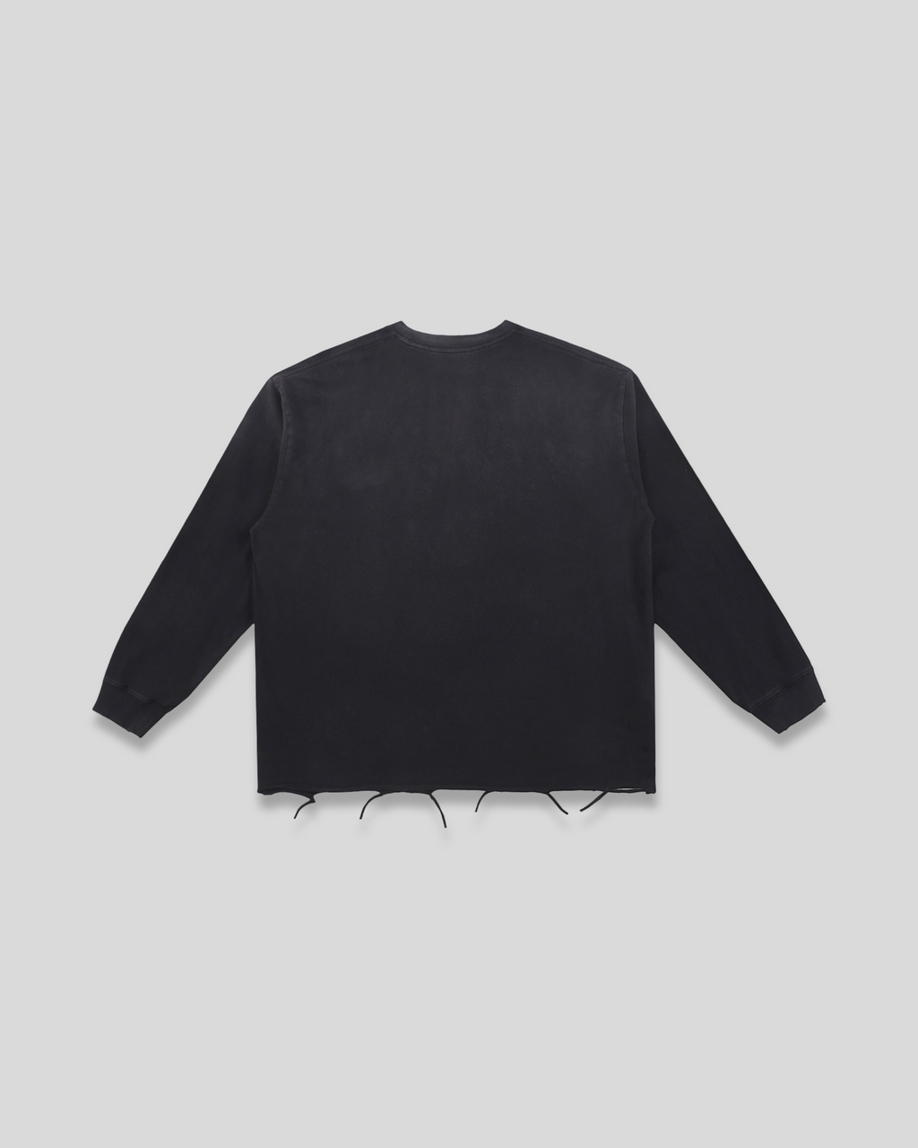 Snow Wash Raw Edge Cotton T-Shirt