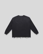 Snow Wash Raw Edge Cotton T-Shirt