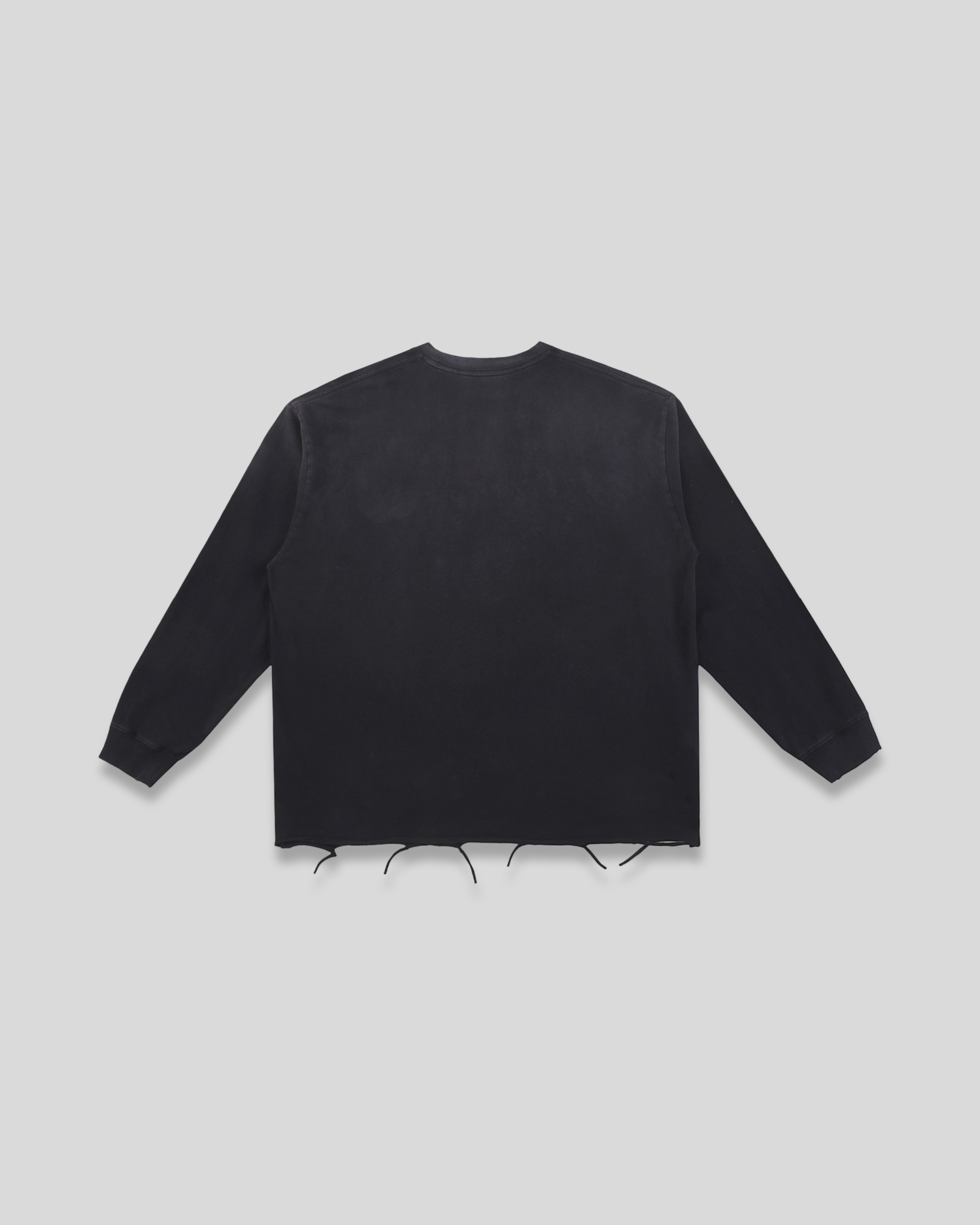Snow Wash Raw Edge Cotton T-Shirt