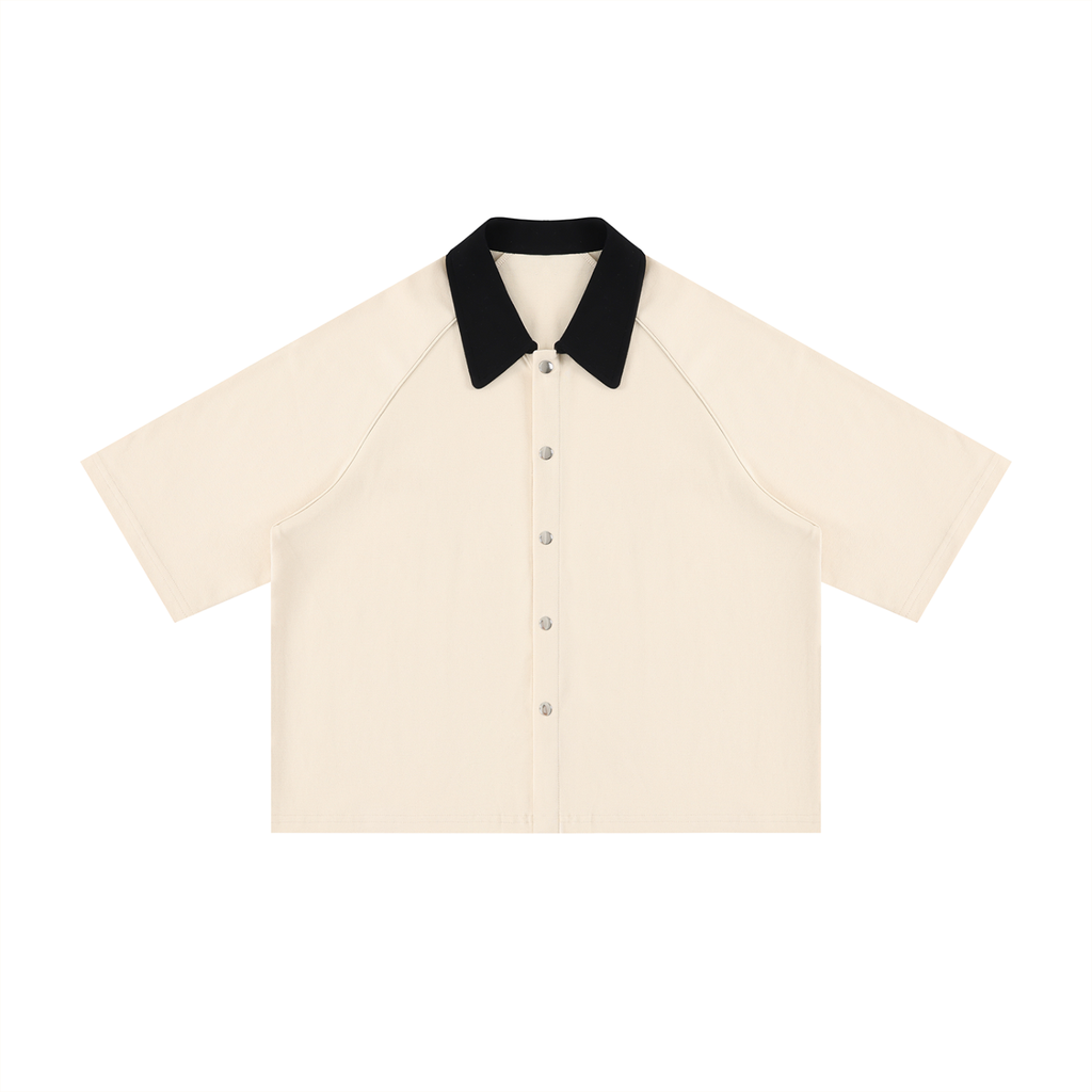 Unisex-Kurzarmhemd im Boxy-Schnitt mit Color-Blocking-Design