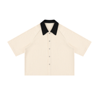 Unisex-Kurzarmhemd im Boxy-Schnitt mit Color-Blocking-Design