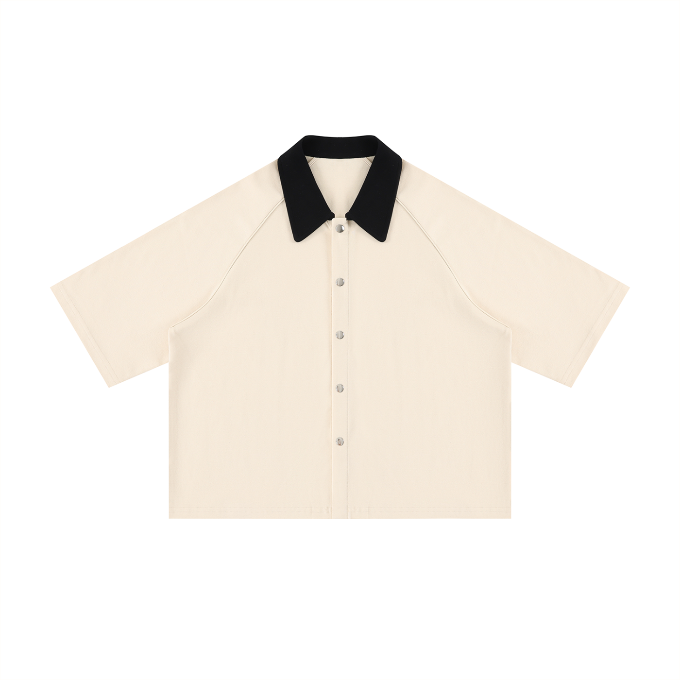 Unisex-Kurzarmhemd im Boxy-Schnitt mit Color-Blocking-Design
