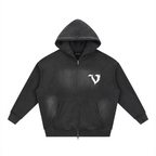 DEJAVU ZIP HOODIE BLACK