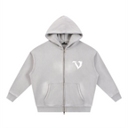 DEJAVU ZIP HOODIE GREY
