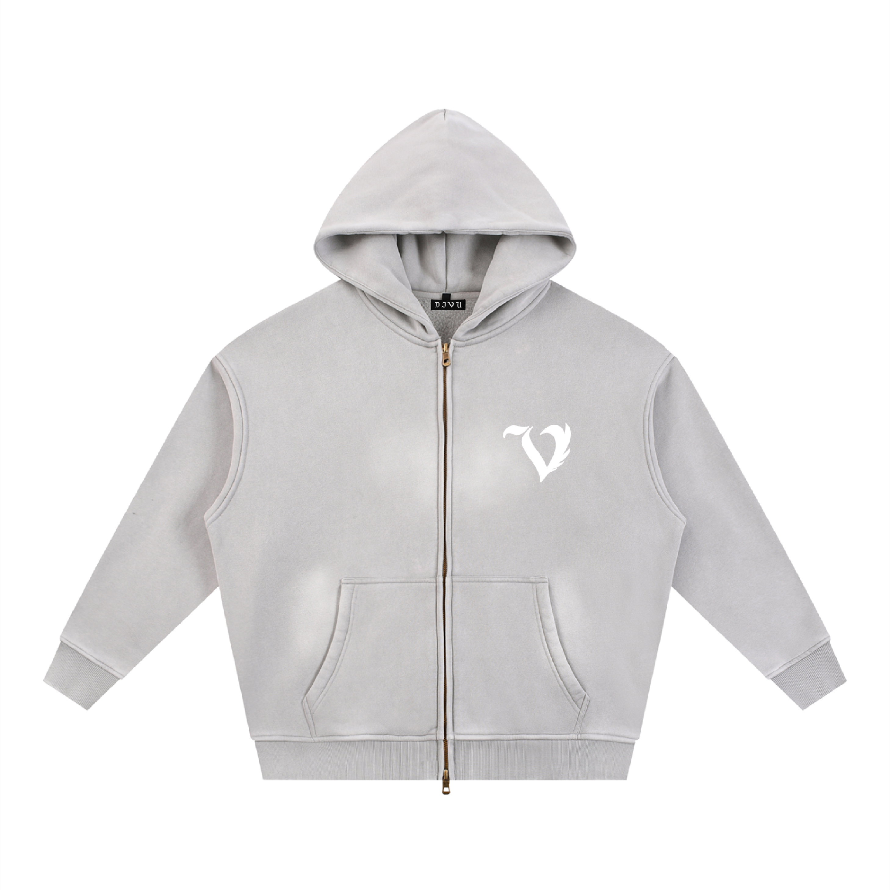 DEJAVU ZIP HOODIE GREY