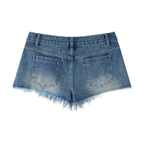 Women's Vintage Wash Raw Hem Denim Shorts