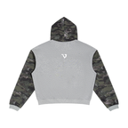 Unisex Colorblock Camo Full Zip Boxy Hoodie