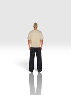 DEJAVU Hand-Frayed Sunfade Paint Splatter T-Shirt
