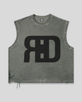 RE:VISION X DEJAVU  Distressed Grommet Eyelet Tank Top