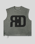 RE:VISION X DEJAVU  Distressed Grommet Eyelet Tank Top