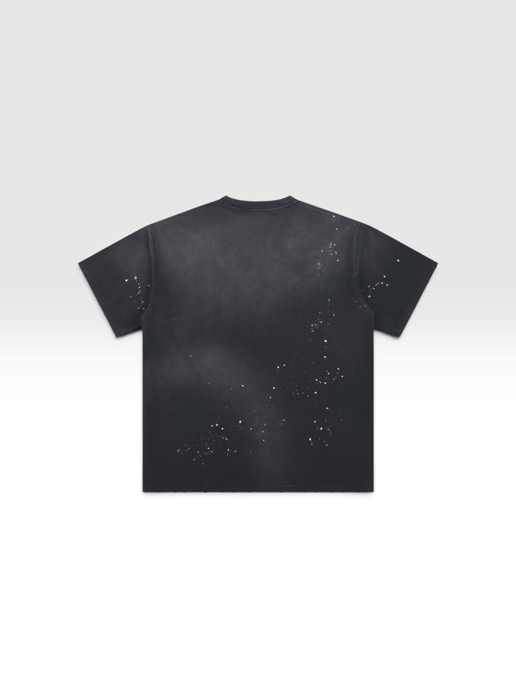 DEJAVUHand-Frayed Sunfade Paint Splatter T-Shirt