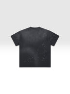 DEJAVUHand-Frayed Sunfade Paint Splatter T-Shirt