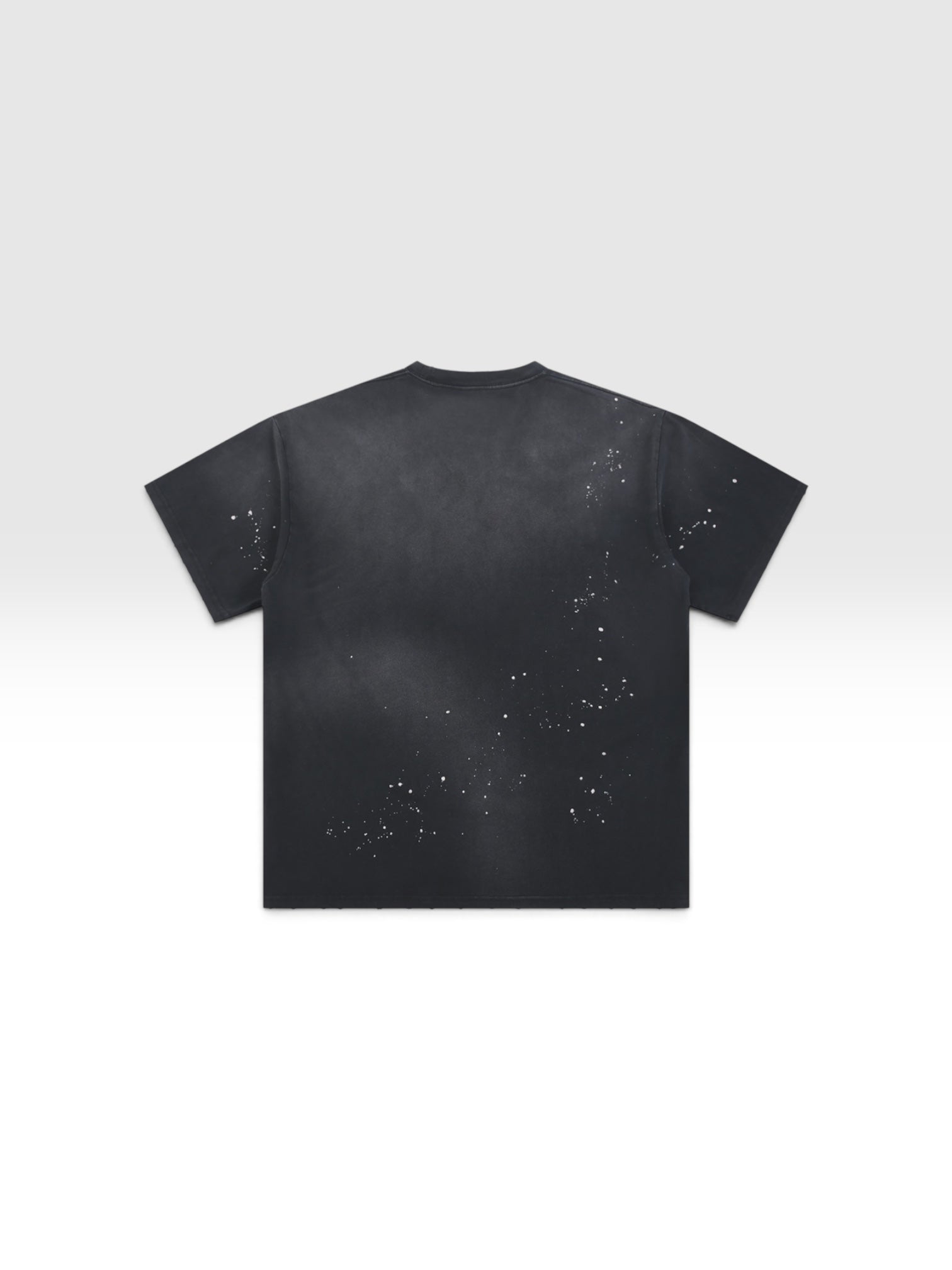 DEJAVUHand-Frayed Sunfade Paint Splatter T-Shirt