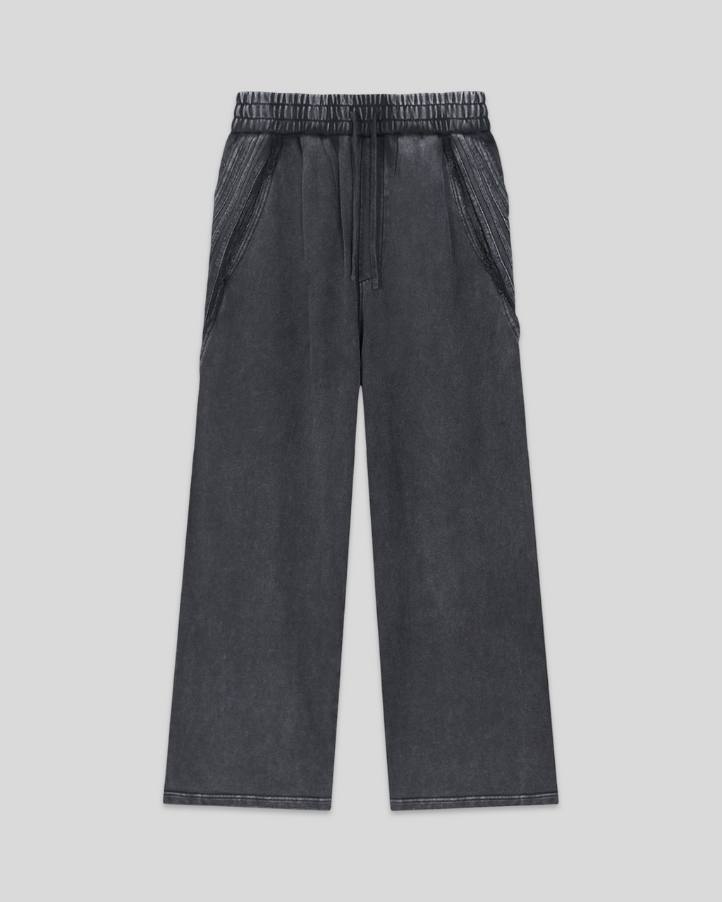 RE:VISION X DEJAVU  Snow Washed Tape Raw Edge Sweatpants
