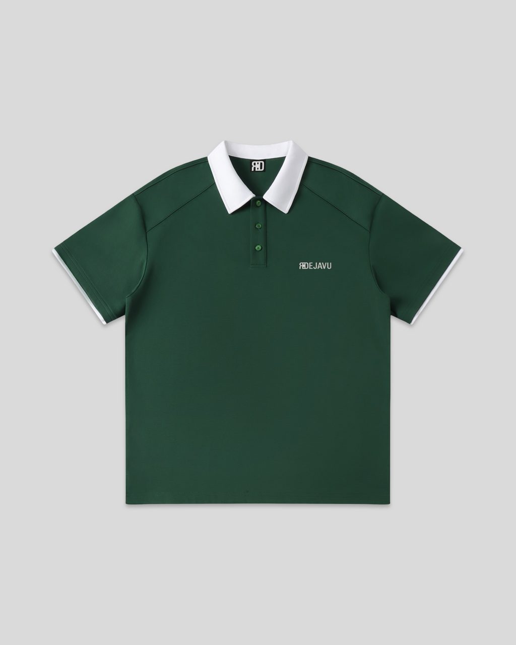 RE:VISION X DEJAVU Contrast Collar Raglan Polo Shirt