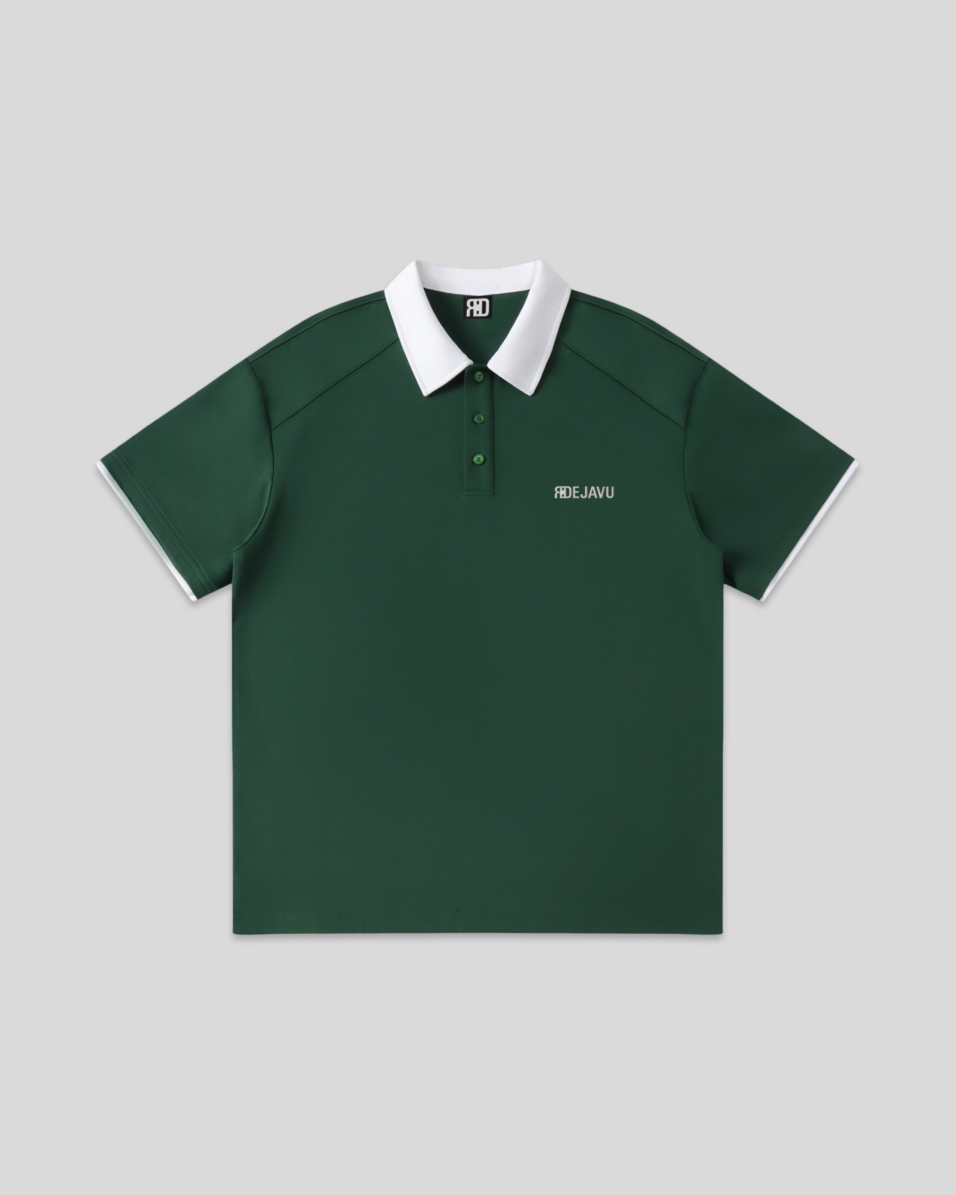 RE:VISION X DEJAVU Contrast Collar Raglan Polo Shirt