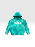 DEJAVU Unisex Sunfade Frayed Fleece Hoodie