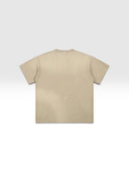 DEJAVU Hand-Frayed Sunfade Paint Splatter T-Shirt