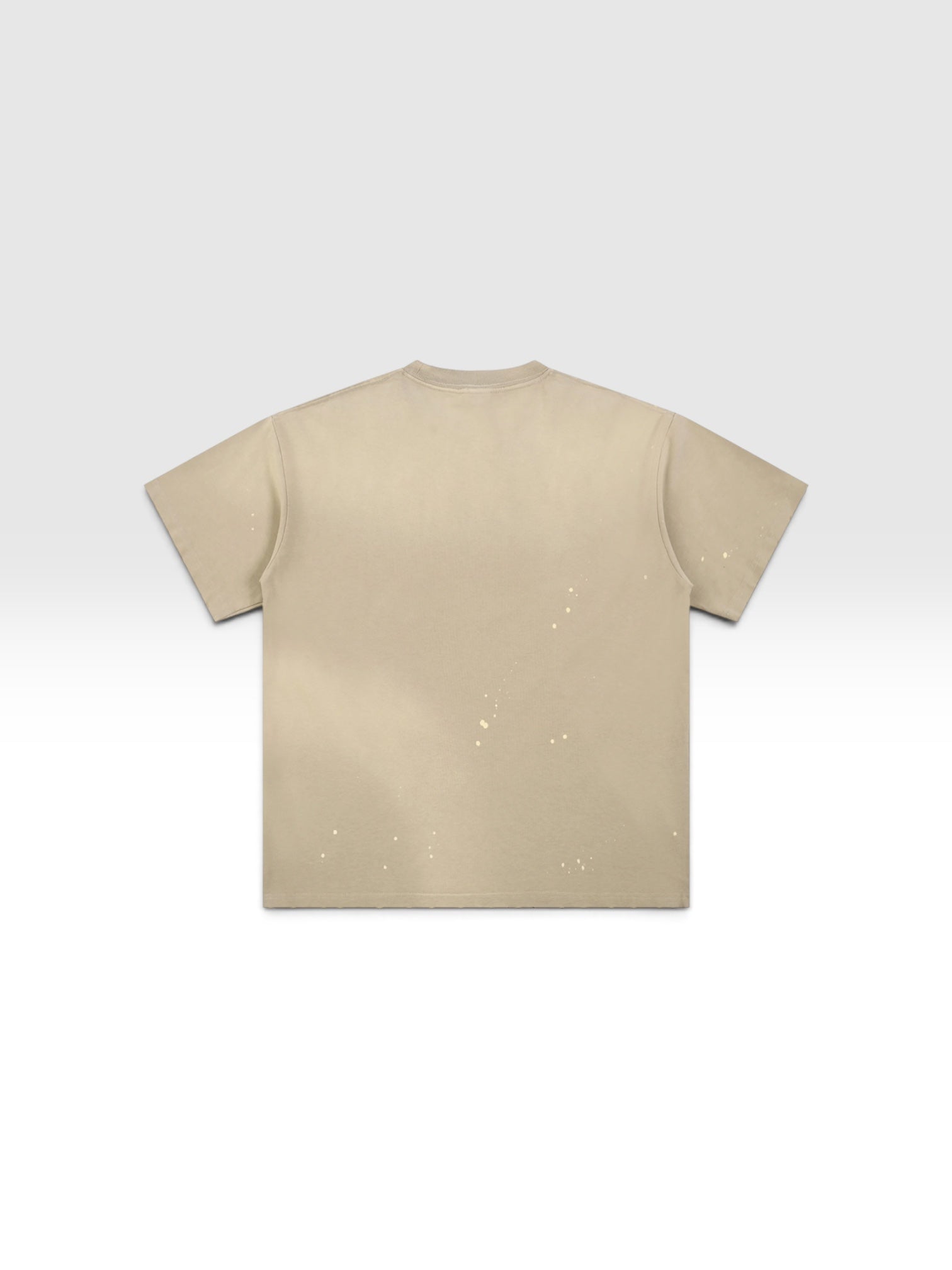 DEJAVU Hand-Frayed Sunfade Paint Splatter T-Shirt