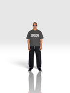 DEJAVU Hand-Frayed Sunfade Paint Splatter T-Shirt