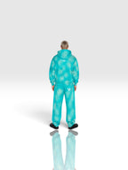 DEJAVU Unisex Sunfade Wide Leg Fleece Sweatpants