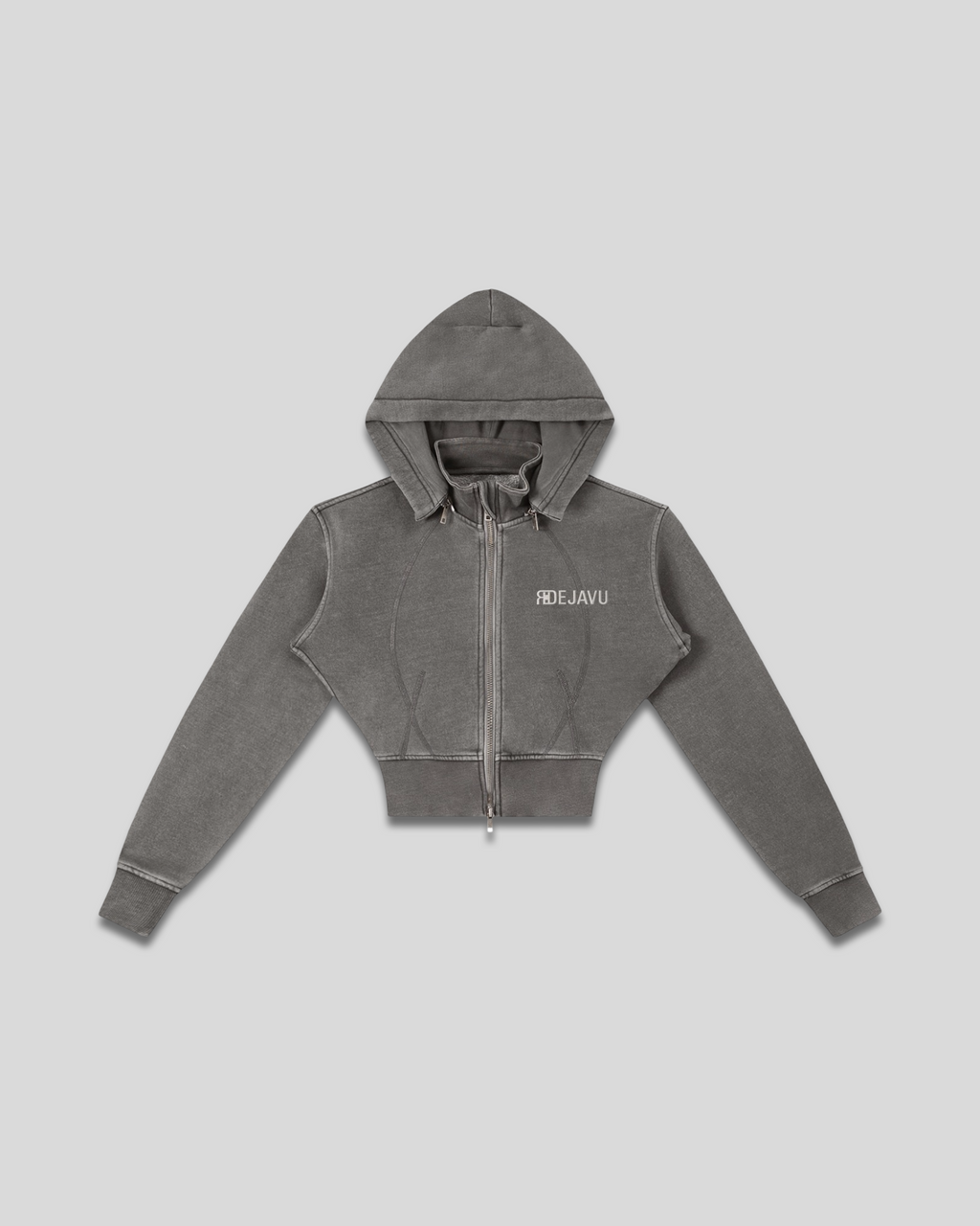 RE:VISION X DEJAVU Cropped Fleece Hoodie