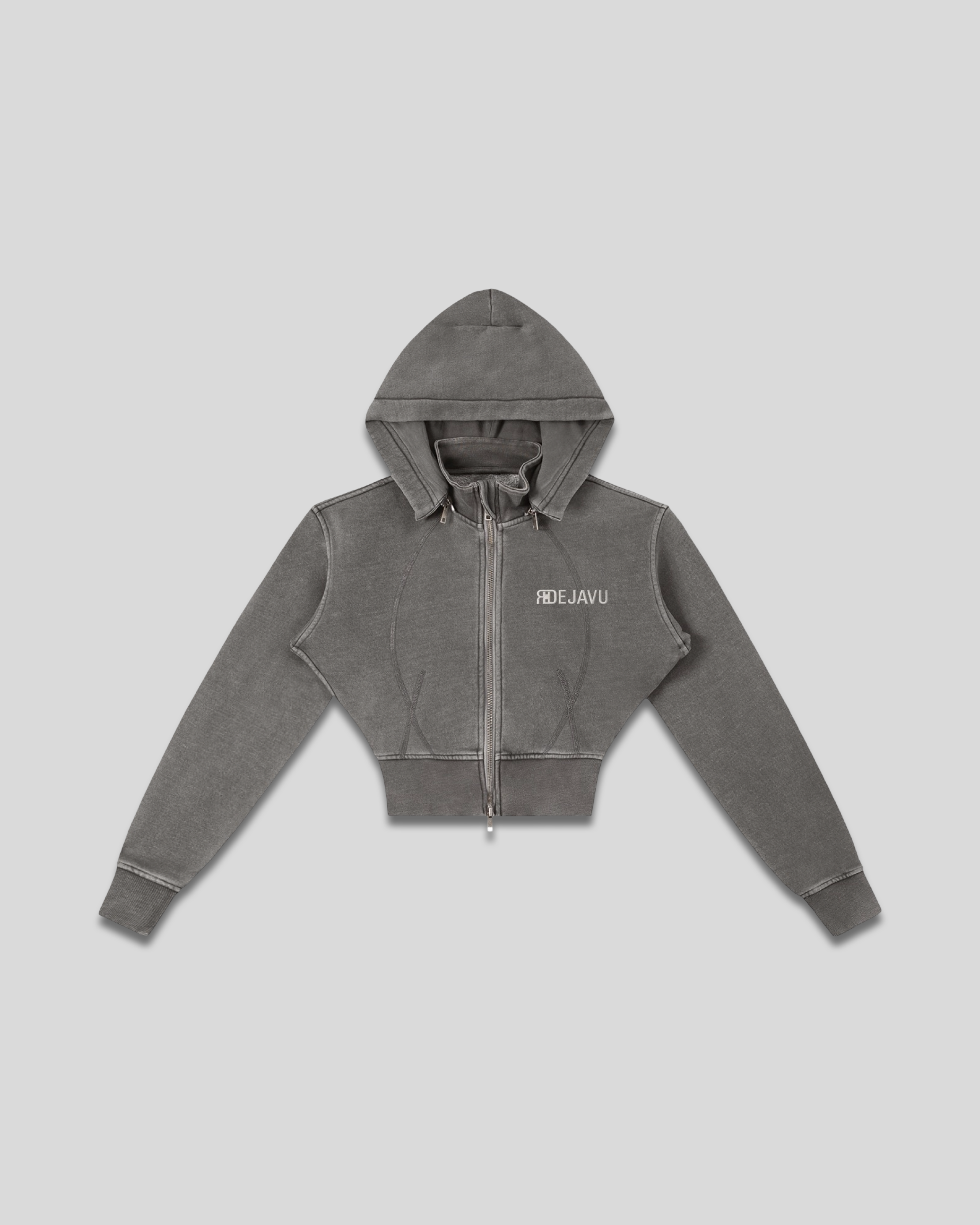 RE:VISION X DEJAVU Cropped Fleece Hoodie