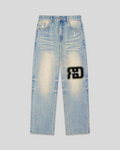 RE:VISION X DEJAVU  Sun Fade Raw Hem Denim Jeans