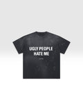 DEJAVUHand-Frayed Sunfade Paint Splatter T-Shirt