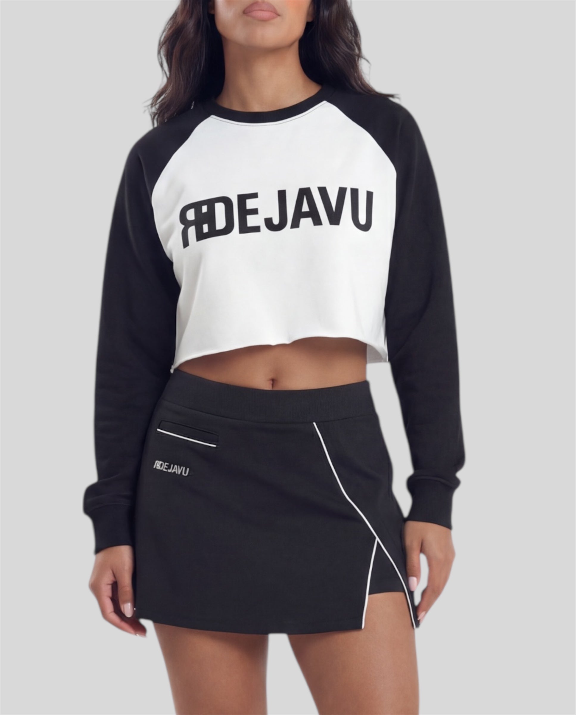 RE:VISION X DEJAVU  Raw Crop Sweatshirt